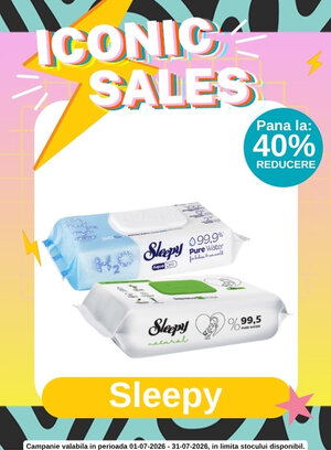 Iconic Sales cu reducerede pana la 40% la Sleepy