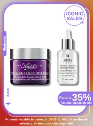 Iconic Sales cu voucher aplicat in cos de pana la 35% la Kiehls