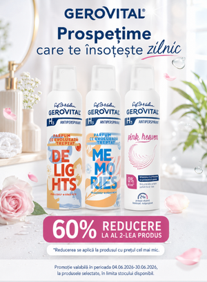 Promotie 1+60% reducere la al doilea produs Gerovital Deo