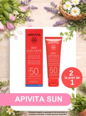 Promotie 2 la pret de 1 la Apivita Sun
