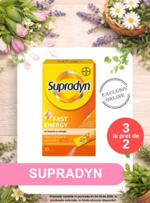 Promotie 3 la pret de 2 la Bayer Supradyn Fast Energy cu Multivitamine si Coenzima Q10
