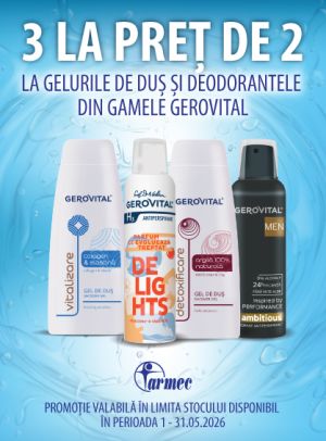 Promotie 3 la pret de 2 la Gerovital