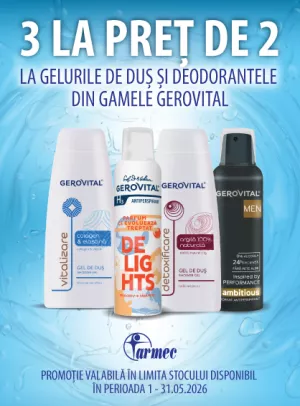 Promotie 3 la pret de 2 la Gerovital