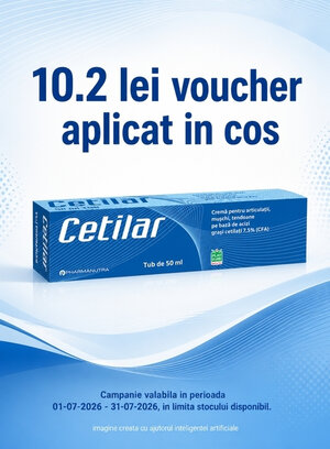 Promotie cu 10.2 lei voucher aplicat in cos la Centilar