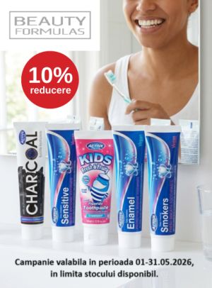 Promotie cu 10% reducere la Beauty Formulas Pasta de Dinti