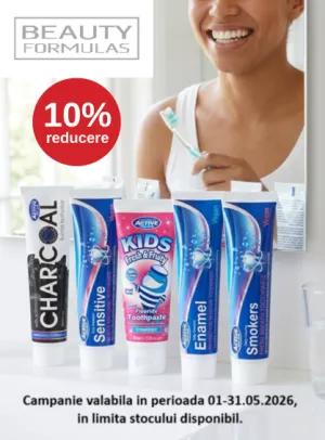 Promotie cu 10% reducere la Beauty Formulas Pasta de Dinti