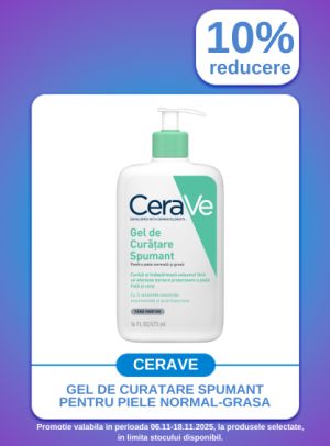Promotie cu 10% reducere la Cerave Gel de curatare