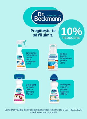 Promotie cu 10% reducere la Dr Beckmann