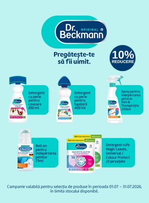 Promotie cu 10% reducere la Dr Beckmann