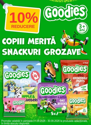 Promotie cu 10% reducere la Goodies - Snacks