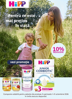 Promotie cu 10% reducere la Hipp