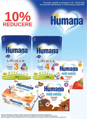 Promotie cu 10% reducere la Humana