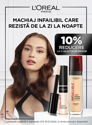 Promotie cu 10% reducere la L'Oreal Paris Makeup