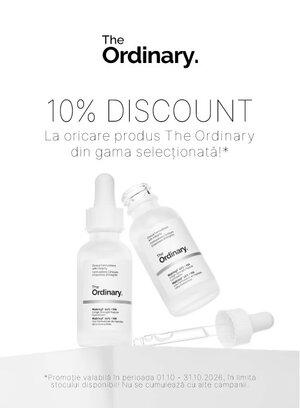 Promotie cu 10% reducere la The Ordinary