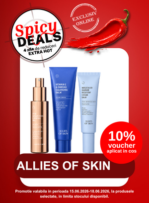 Promotie cu 10% voucher aplicat in cos la Allies Of Skin - Spicy Deals