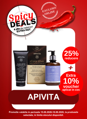Promotie cu 10% voucher aplicat in cos la Apivita - Spicy Deals