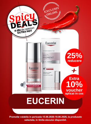 Promotie cu 10% voucher aplicat in cos la Eucerin - Spicy Deals