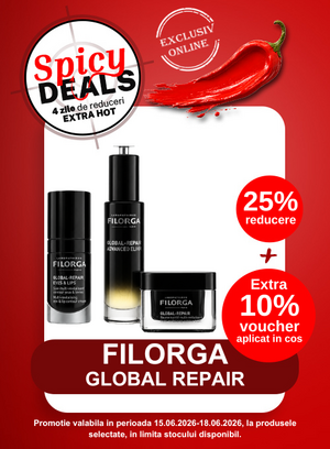 Promotie cu 10% voucher aplicat in cos la Filorga - Spicy Deals