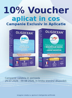 Promotie cu 10% voucher aplicat in cos la Oligocean Exclusiv in Aplicatie
