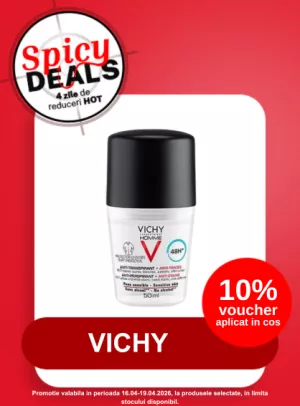 Promotie cu 10% voucher aplicat in cos la Vichy - Spicy Deals