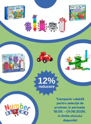 Promotie cu 12% reducere la Numberblocks - Ziua Copilului