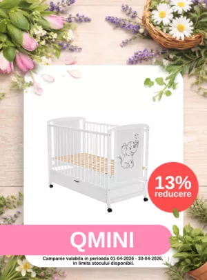 Promotie cu 13% reducere la Qmini