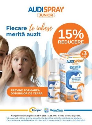 Promotie cu 15% reducere la Audispray