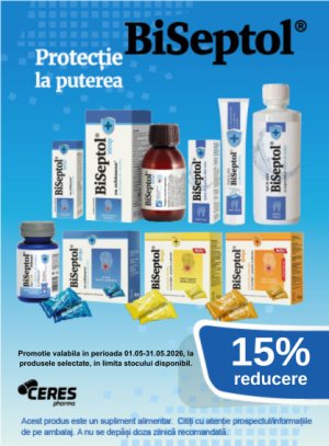Promotie cu 15% reducere la Biseptol