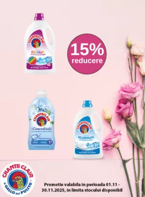 Promotie cu 15% reducere la Chante Clair