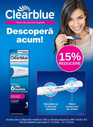 Promotie cu 15% reducere la Clearblue