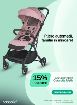 Promotie cu 15% reducere la COCCOLLE Carucior Melia
