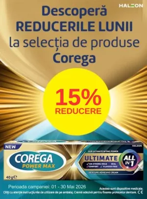 Promotie cu 15% reducere la COREGA