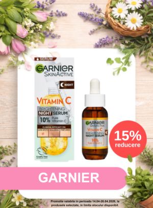 Promotie cu 15% reducere la Garnier Skincare