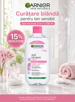 Promotie cu 15% reducere la Garnier Skincare