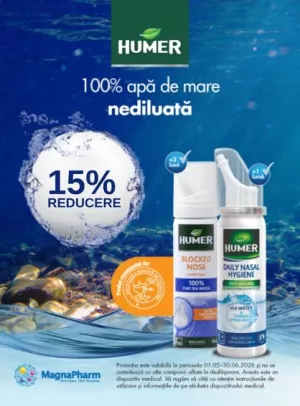 Promotie cu 15% reducere la Humer
