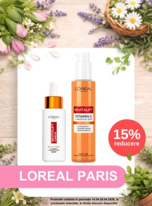 Promotie cu 15% reducere la L'Oreal Skincare