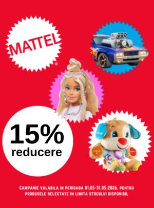 Promotie cu 15% reducere la Mattel
