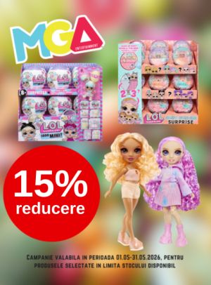 Promotie cu 15% reducere la Mga