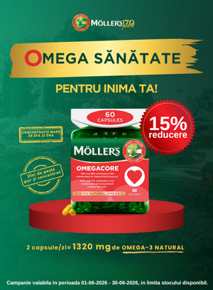 Promotie cu 15% reducere la Moller's Omegacore