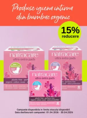 Promotie cu 15% reducere la Natracare