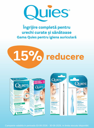 Promotie cu 15% reducere la Quies