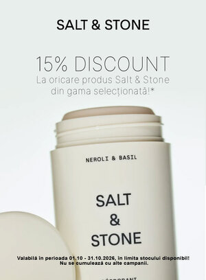 Promotie cu 15% reducere la Salt And Stone