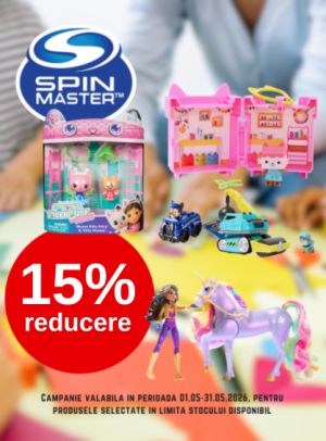 Promotie cu 15% reducere la Spin Master