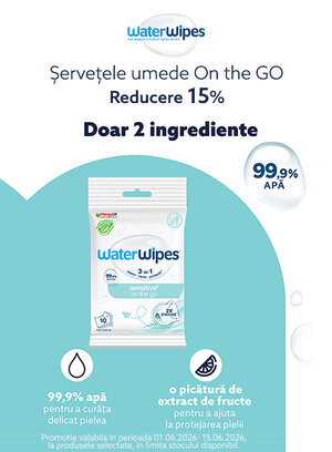 Promotie cu 15% reducere la Water Wipes