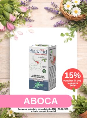 Promotie cu 15% voucher aplicat in cos la Aboca