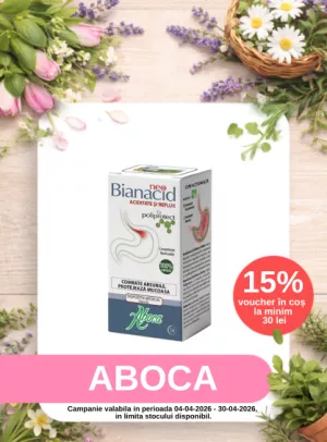 Promotie cu 15% voucher aplicat in cos la Aboca