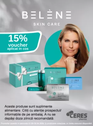Promotie cu 15% voucher aplicat in cos la Belene