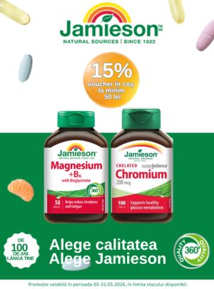 Promotie cu 15% voucher aplicat in cos la Jamieson