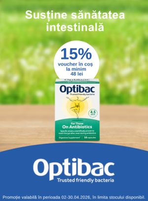 Promotie cu 15% voucher aplicat in cos la Optibac