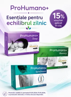 Promotie cu 15% voucher aplicat in cos la Prohumano+